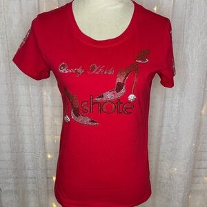 Red Glam Heels Short Sleeve Tee